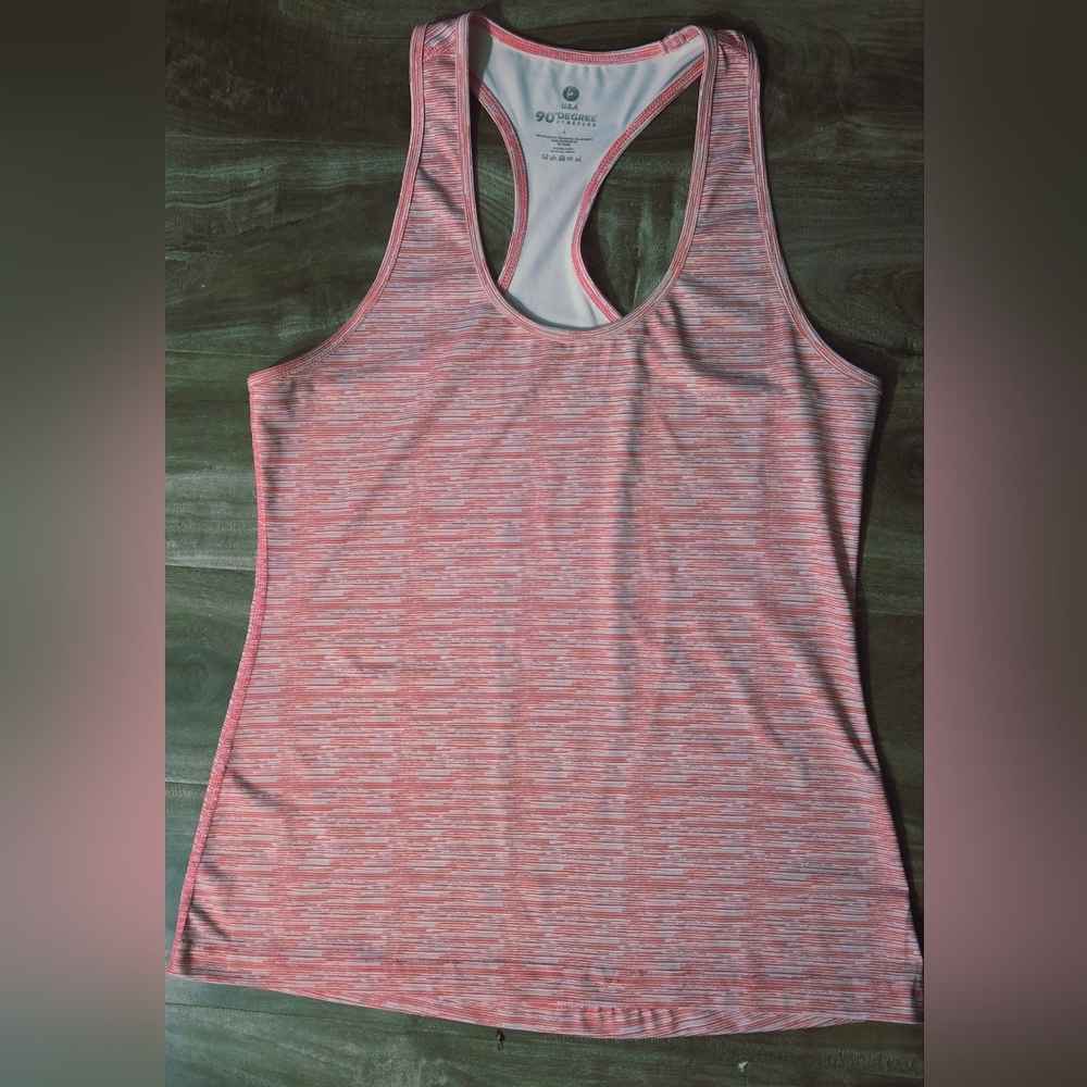 90 Degree By Reflex Coral Heathered Tank Top